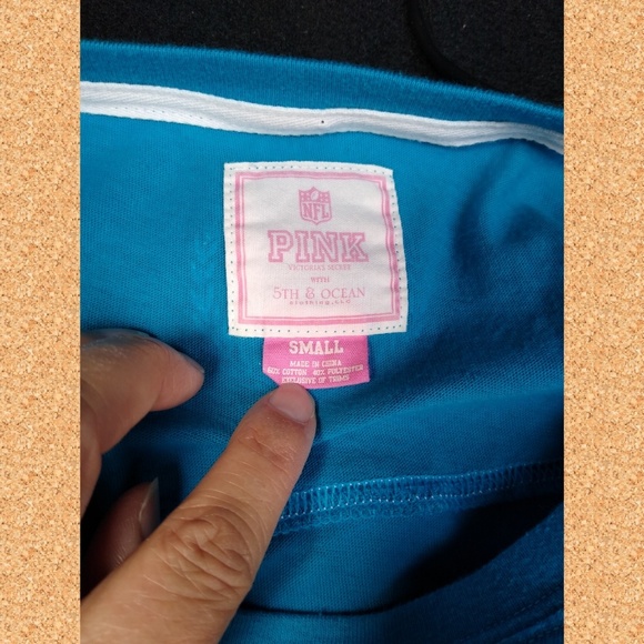 PINK VICTORIA'S SECRET Carolina Panthers top - Picture 3 of 6